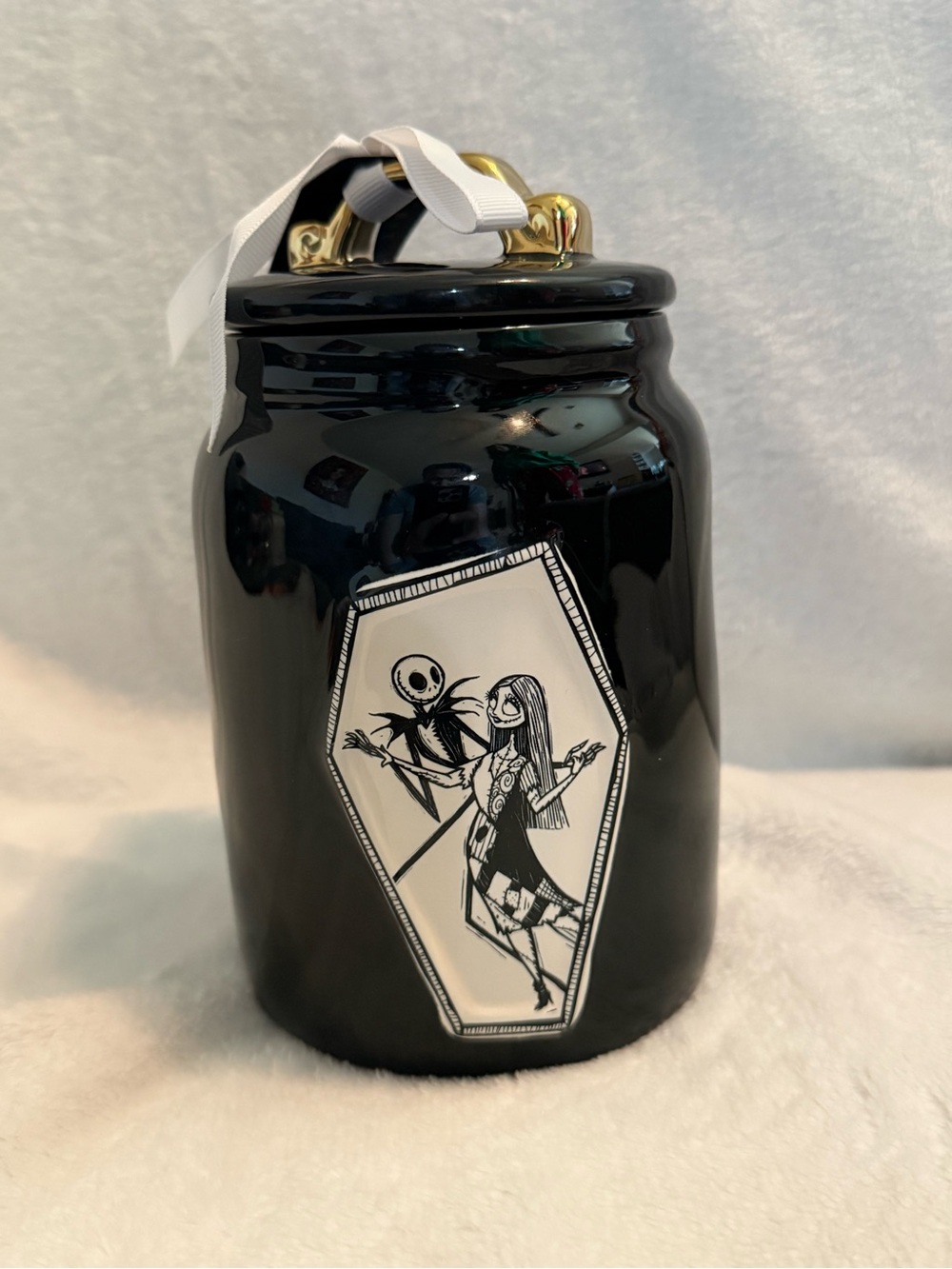 Rae Dunn x Nightmare Before Christmas Black Double-sided Jar-THIS IS HALLOWEEN